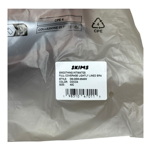 SKIMS Smoothing Intimates Full Coverage Lightly Lined Bra – Cocoa 40C - Picture 4 of 5